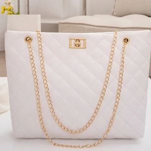 Quilted Chain Tote Bag, Large Capacity Women's Shoulder Bag